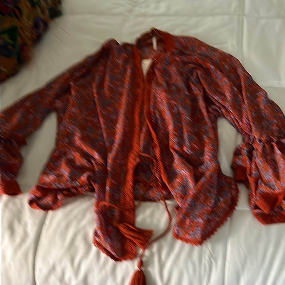 Women's Red Patterned Sweater